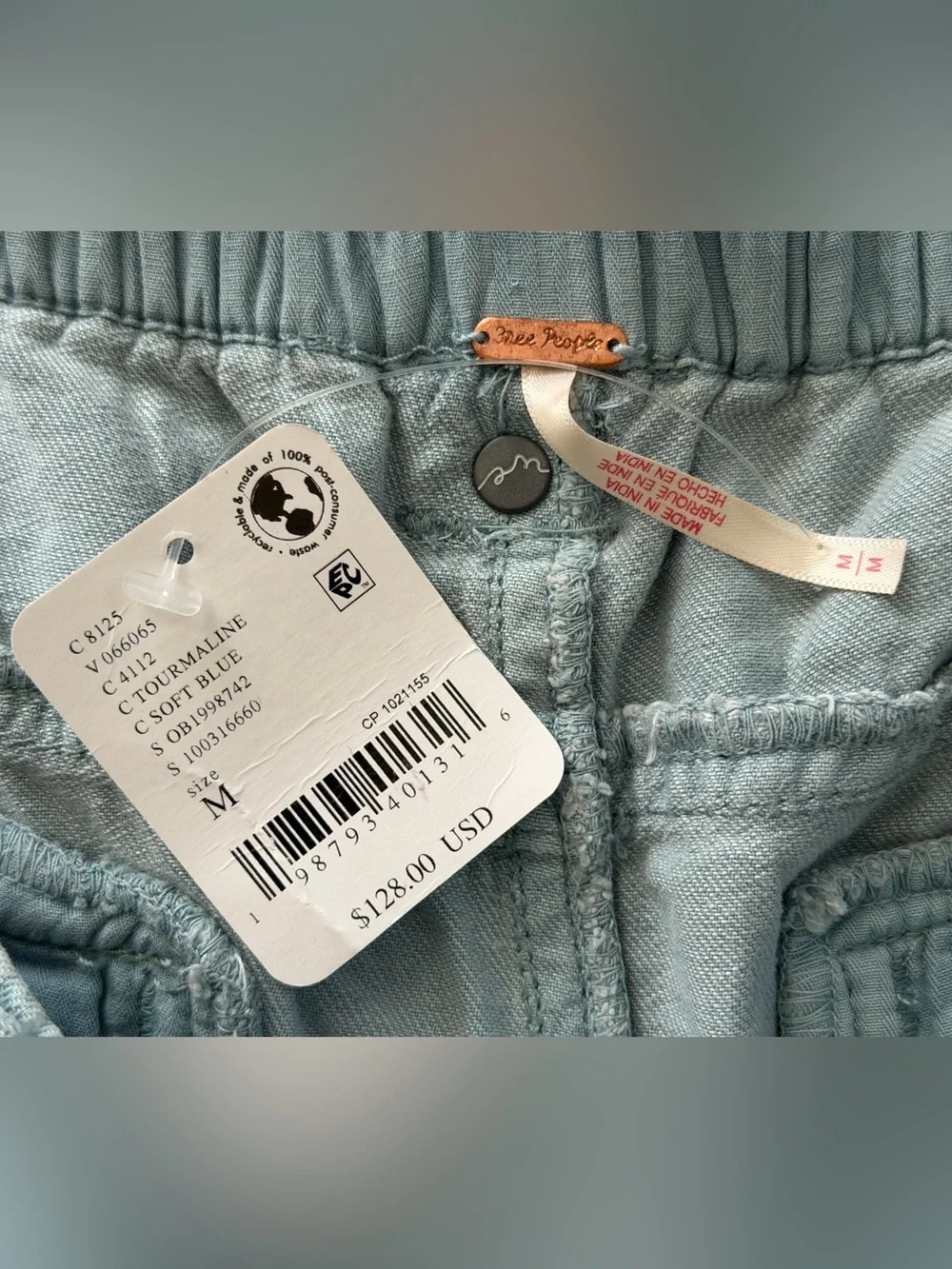 Free People Frankie Washed Shorts Tourmaline - Picture 7 of 8